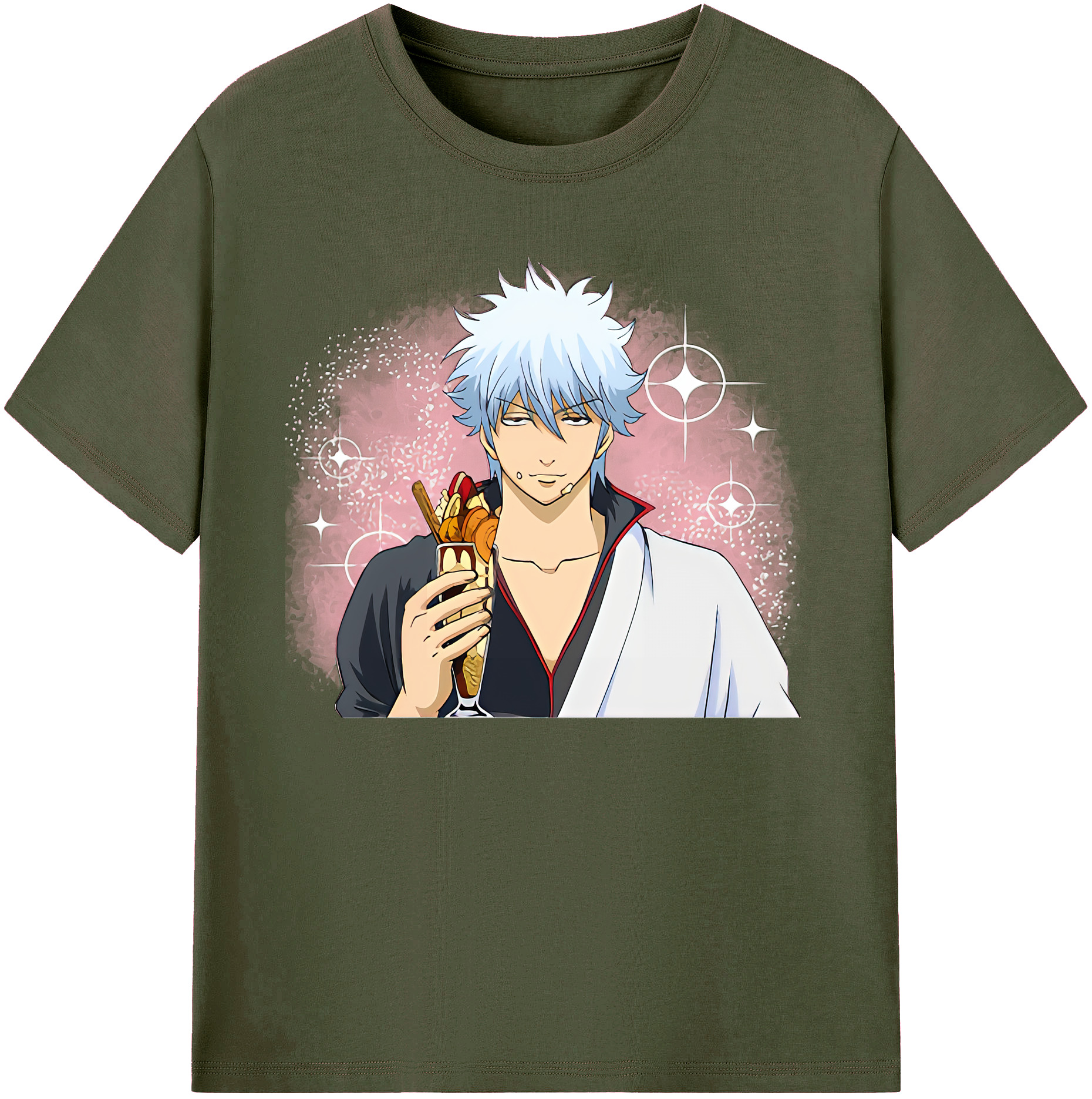 （画像用） ぎんたま 坂田銀時（さかたぎんとき） 神楽 志村新八（しむら しんぱち） GINTAMA Sakata Gintoki Kagura Shimura Shinpachi 綿100％ メンズ半袖Tシャツ｜肌触りやわらか＆通気性